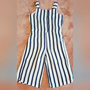 Gymboree Navy and White Striped One Piece Jumpsuit, Size 4